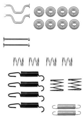 HELLA 8DZ 355 201-821 Lisakomplekt, seisupiduriklotsid AVENSIS 2.0 VVT-i (ACM20_) 150 HP Bensiin 2009