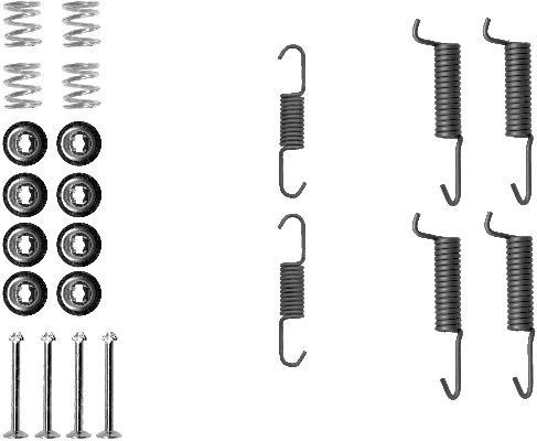 HELLA 8DZ 355 201-831 Lisakomplekt, seisupiduriklotsid PAJERO 3.0 V6 150 HP Bensiin 2000