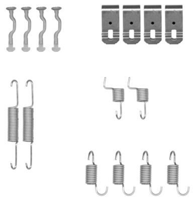 HELLA 8DZ 355 201-971 Tilbehørssæt, parkeringsbremsebakker ELEMENT 2.4 Vtec 4x4 (YH2) 160 HK Benzin 2011