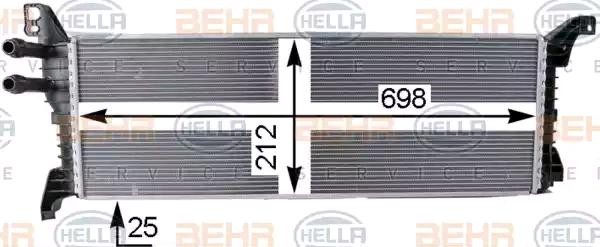HELLA Low Temperature Cooler, intercooler Article number: 8MK 376 733-491 cheaply