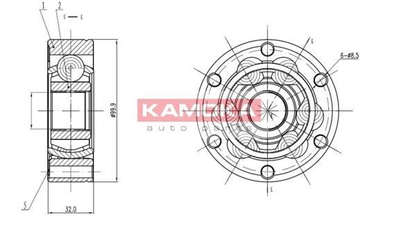 KAMOKA Joint kit, drive shaft Article number: 9024 cheaply