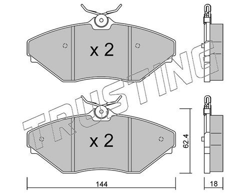 TRUSTING Brake pad set Article number: 904.0 cheaply