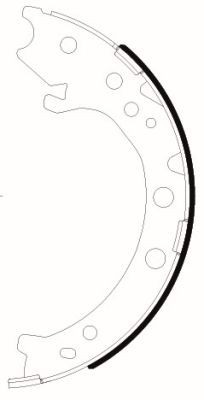 TEXTAR Handbrake shoes Article number: 91083100 cheaply