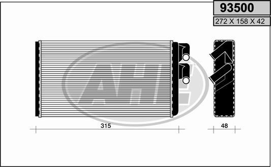 AHE Heater matrix Article number: 93500 cheaply