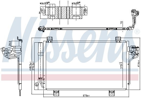 NISSENS Air conditioning condenser Article number: 940723 cheaply