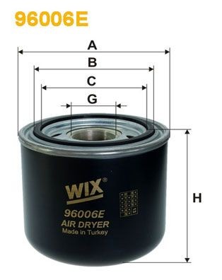 WIX FILTERS Lufttørrer, trykluftsystem Varenummer: 96006E billige