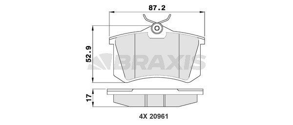 BRAXIS Brake pad set Article number: AA0005 cheaply