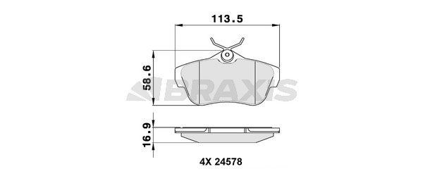 BRAXIS Brake pad set Article number: AA0159 cheaply