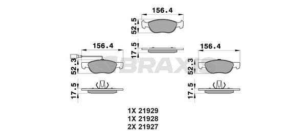 BRAXIS Brake pad set Article number: AB0041 cheaply