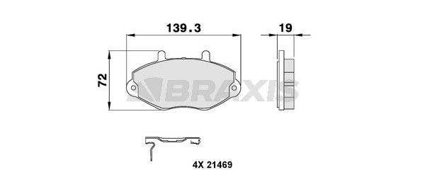 BRAXIS Brake pad set Article number: AB0096 cheaply