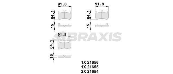 BRAXIS Brake pad set Article number: AB0105 cheaply