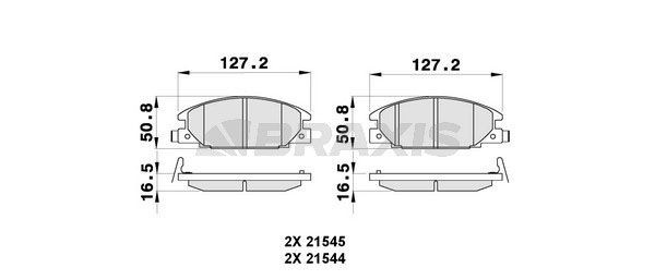 BRAXIS Brake pad set Article number: AB0296 cheaply