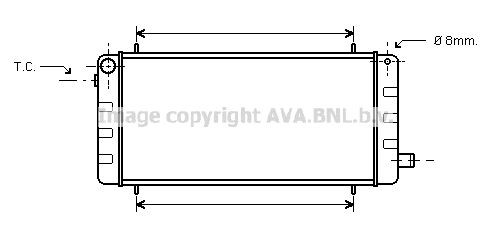 PRASCO Engine radiator Article number: AU2005 cheaply