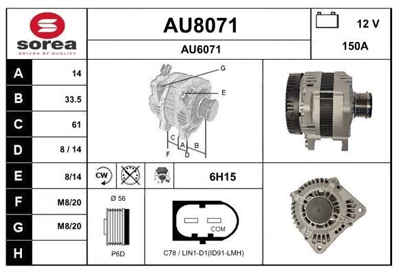 SNRA Generator Varenummer: AU8071 billige