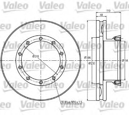 VALEO Brake disc Article number: 187012 cheaply