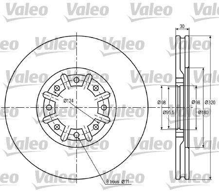 VALEO Brake disc Article number: 187047 cheaply