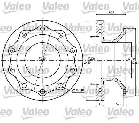VALEO Brake disc Article number: 187072 cheaply