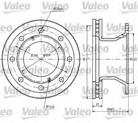 VALEO Brake disc Article number: 187103 cheaply