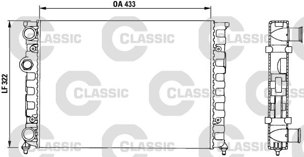 VALEO Engine radiator ContiClassic Article number: 230503 cheaply