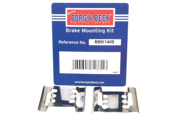 BORG & BECK BBK1409 Monteringssæt til bremseklodser MASTER 3.0 dCi 140 136 HK Diesel 2013