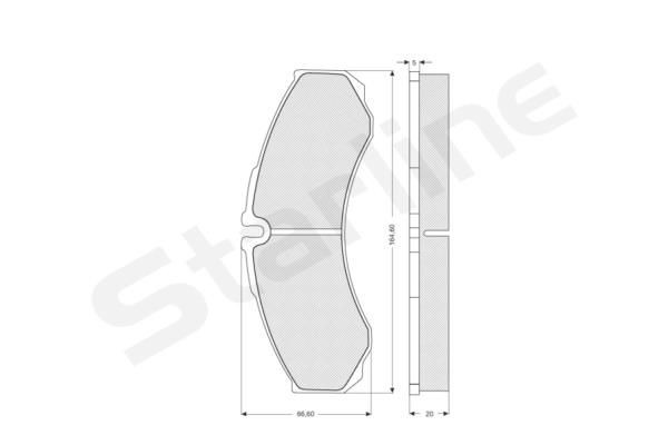 STARLINE Brake pad set Article number: BD S180 cheaply