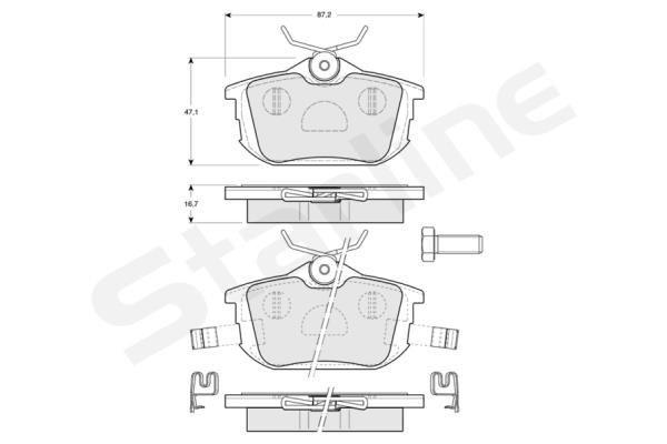 STARLINE Brake pad set Article number: BD S830P cheaply