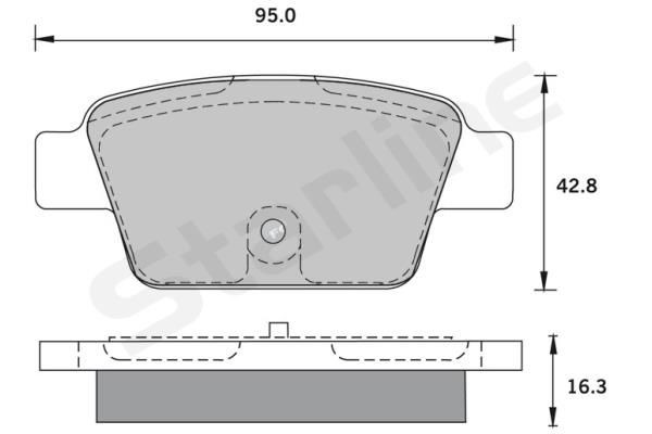 STARLINE Piduriklotsid Artikli number: BD S836P soodsalt