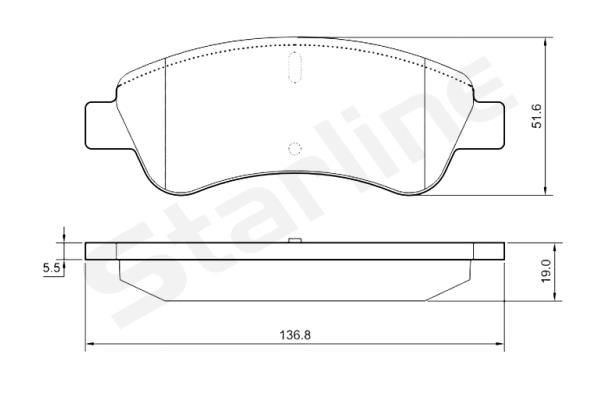 STARLINE Brake pad set Article number: BD S842P cheaply