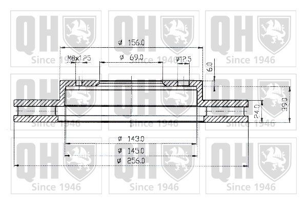 QUINTON HAZELL Brake disc Article number: BDC4383 cheaply