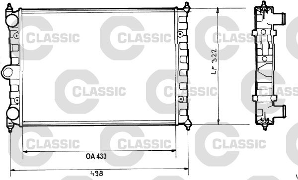 VALEO Engine radiator ContiClassic Article number: 316703 cheaply