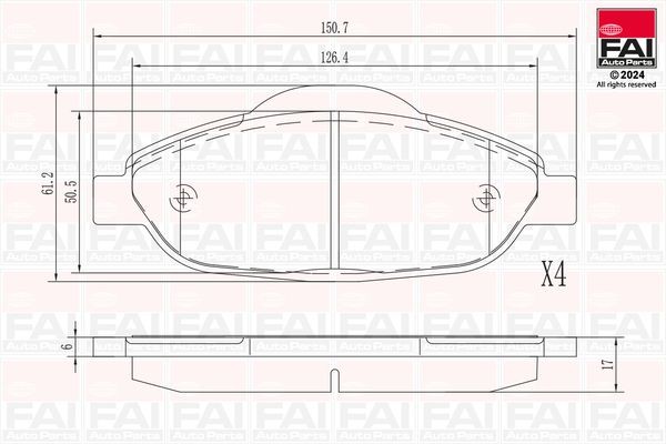 FAI AutoParts Klapitapp Artikli number: BFS96S soodsalt