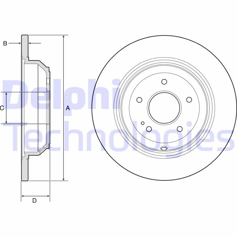 DELPHI Brake disc Article number: BG4791C cheaply