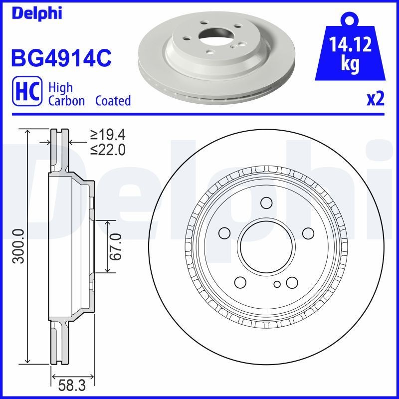 DELPHI Hjullager artikkelnummer: BK1618 billig