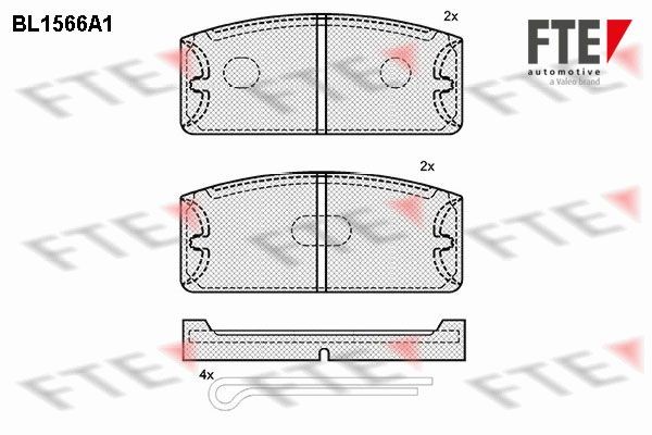 FTE Brake pad set Article number: BL1566A1 cheaply