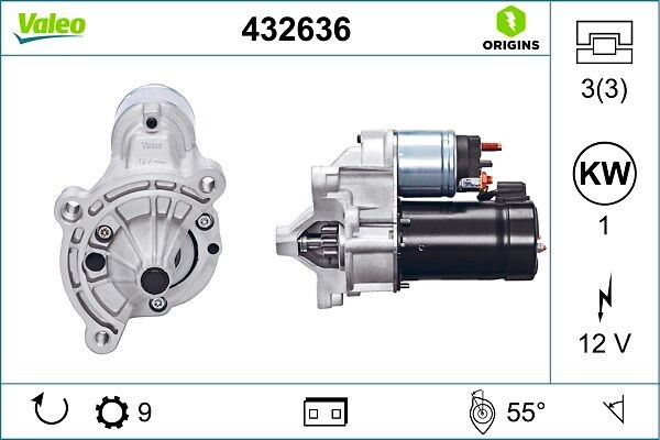 VALEO Starter motor Article number: 432636 cheaply
