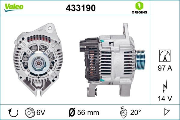 VALEO Generaator Artikli number: 433190 soodsalt
