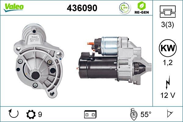 VALEO Starter motor Article number: 436090 cheaply