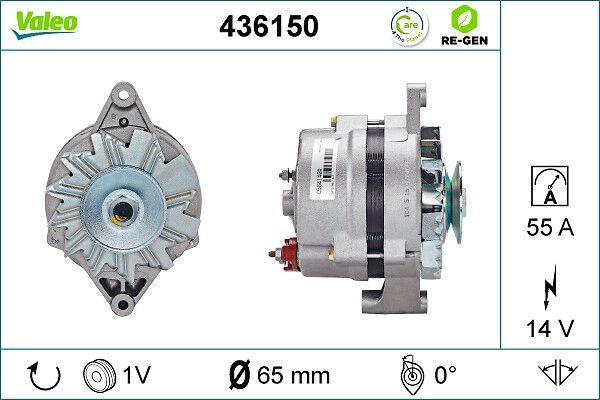 VALEO Alternator REMANUFACTURED PREMIUM Article number: 436150 cheaply