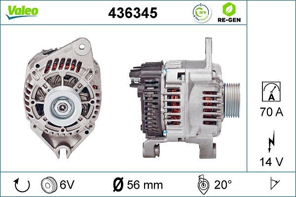 VALEO Generaator Artikli number: 436345 soodsalt