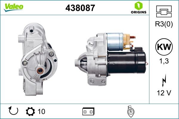 VALEO Starter motor Article number: 438087 cheaply