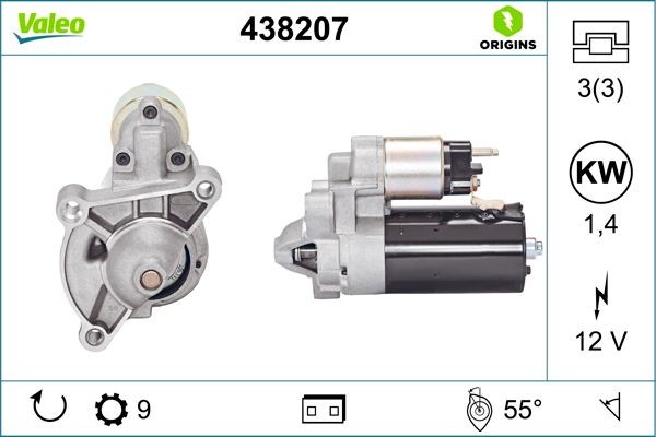 VALEO Starter motor Article number: 438207 cheaply