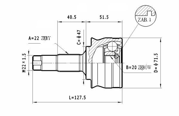 STATIM Joint kit, drive shaft Article number: C.001 cheaply
