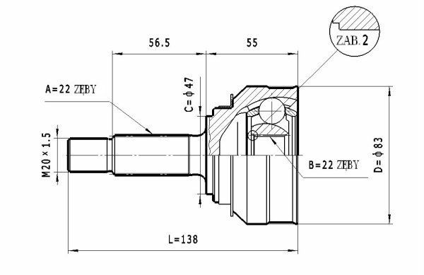 STATIM Joint kit, drive shaft Article number: C.004 cheaply