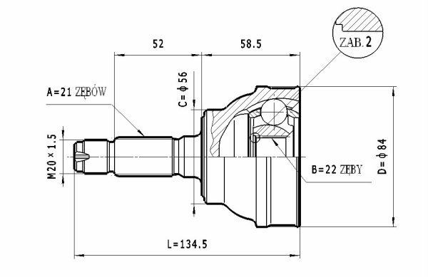 STATIM Joint kit, drive shaft Article number: C.100 cheaply