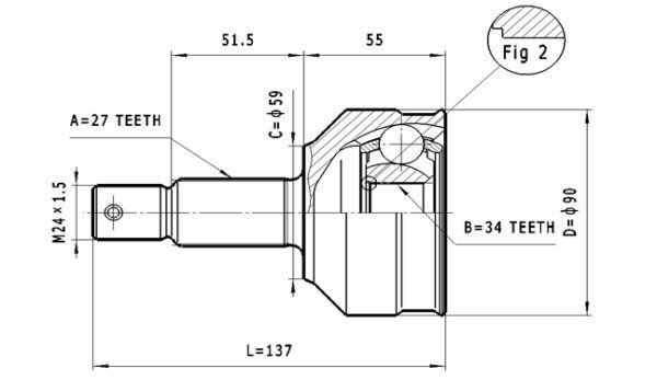 STATIM Joint kit, drive shaft Article number: C.108 cheaply