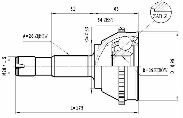 STATIM Joint kit, drive shaft Article number: C.127 cheaply