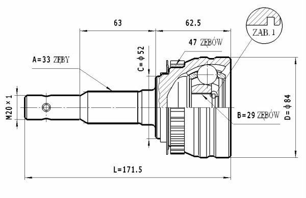 STATIM Joint kit, drive shaft Article number: C.144 cheaply