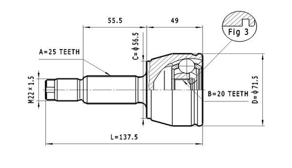 STATIM Joint kit, drive shaft Article number: C.192 cheaply