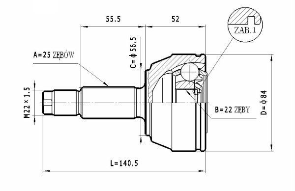 STATIM Joint kit, drive shaft Article number: C.196 cheaply