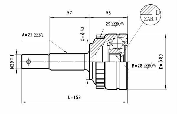 STATIM Joint kit, drive shaft Article number: C.237 cheaply